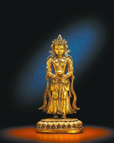 明永樂鎏金銅無量壽佛